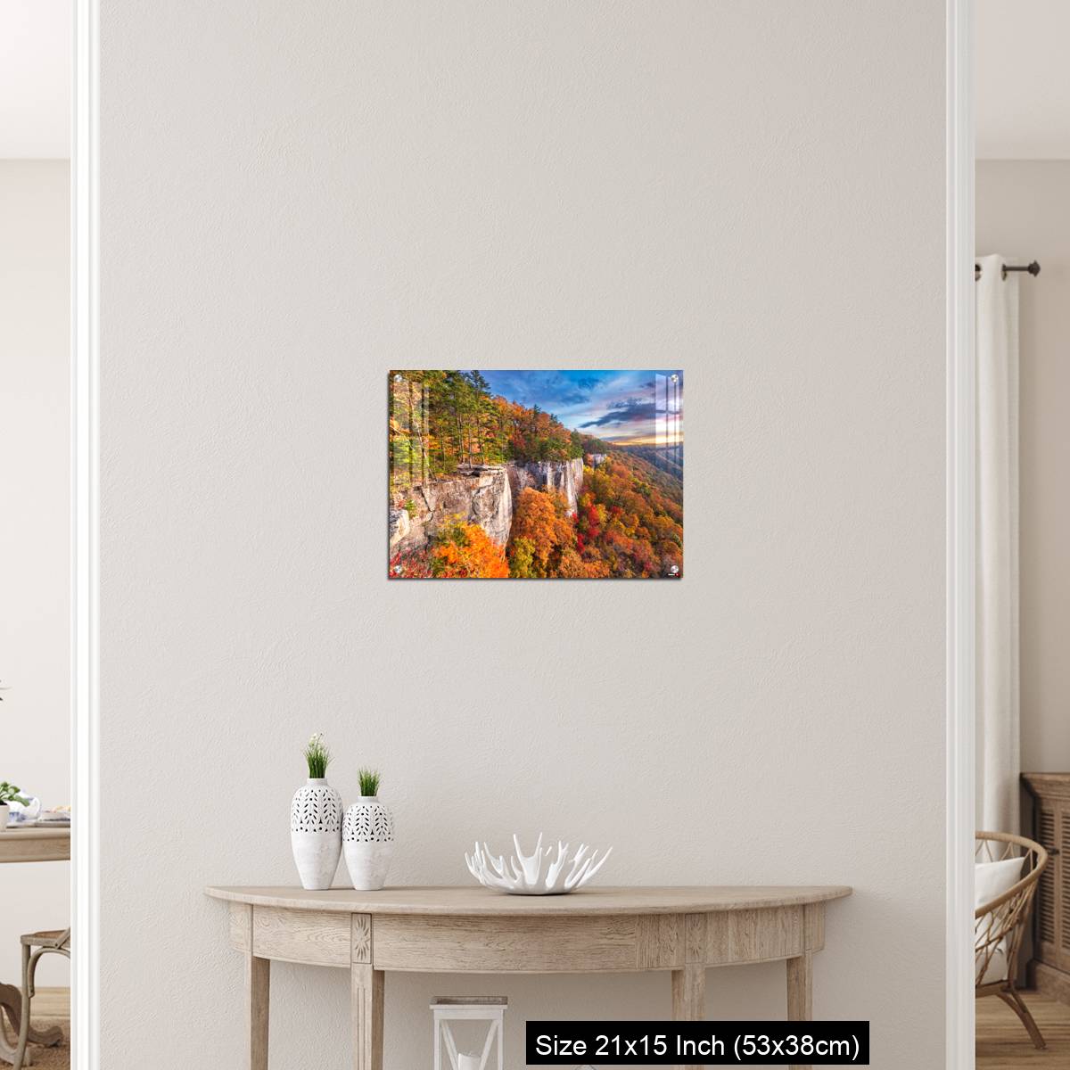 OMGs Acrylic Wall Decor – New River Gorge, West Virgnia, USA autumn morning - Image 19
