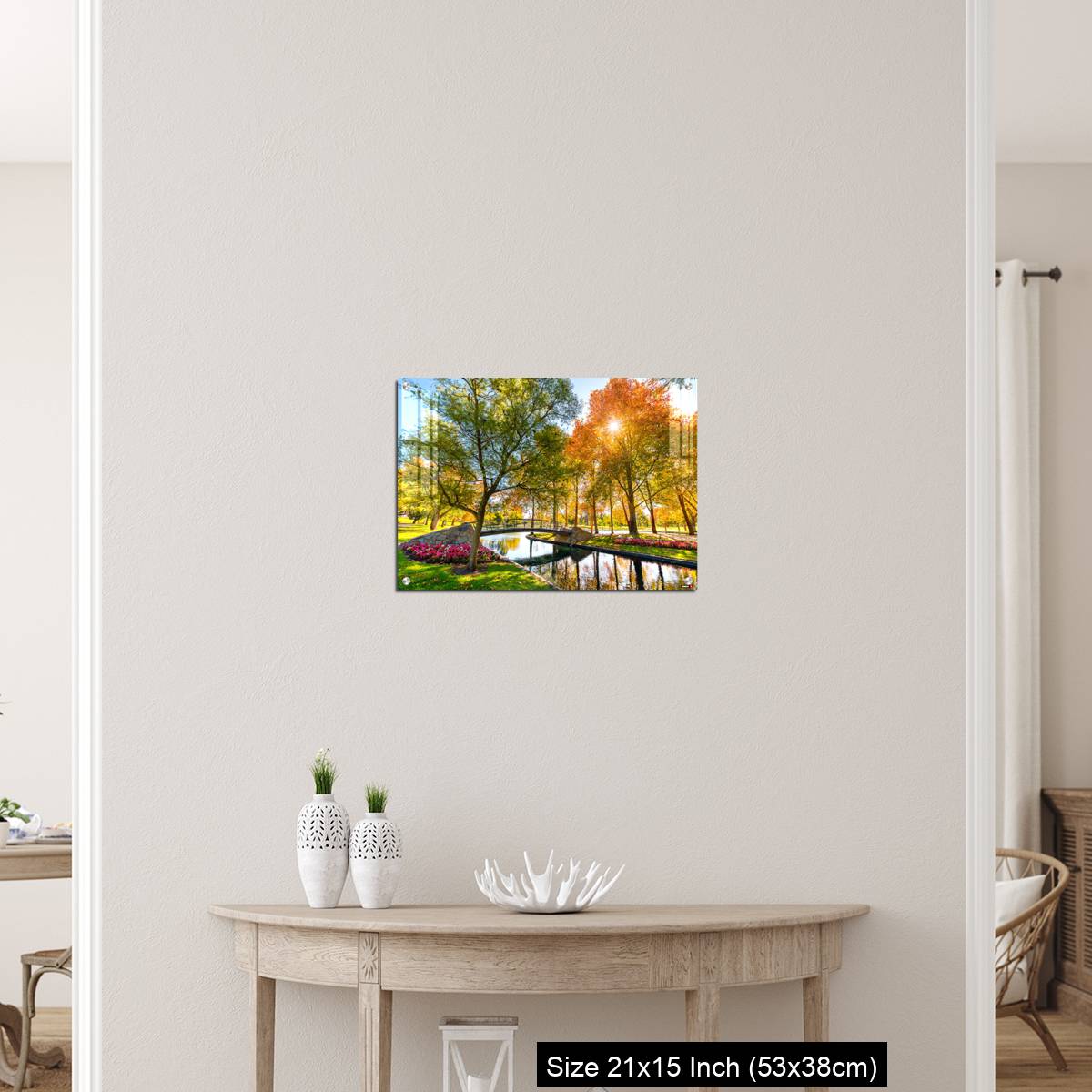 OMGs Acrylic Wall Decor – Rymill Park with bridge over the pond in Adelaide city - Image 19