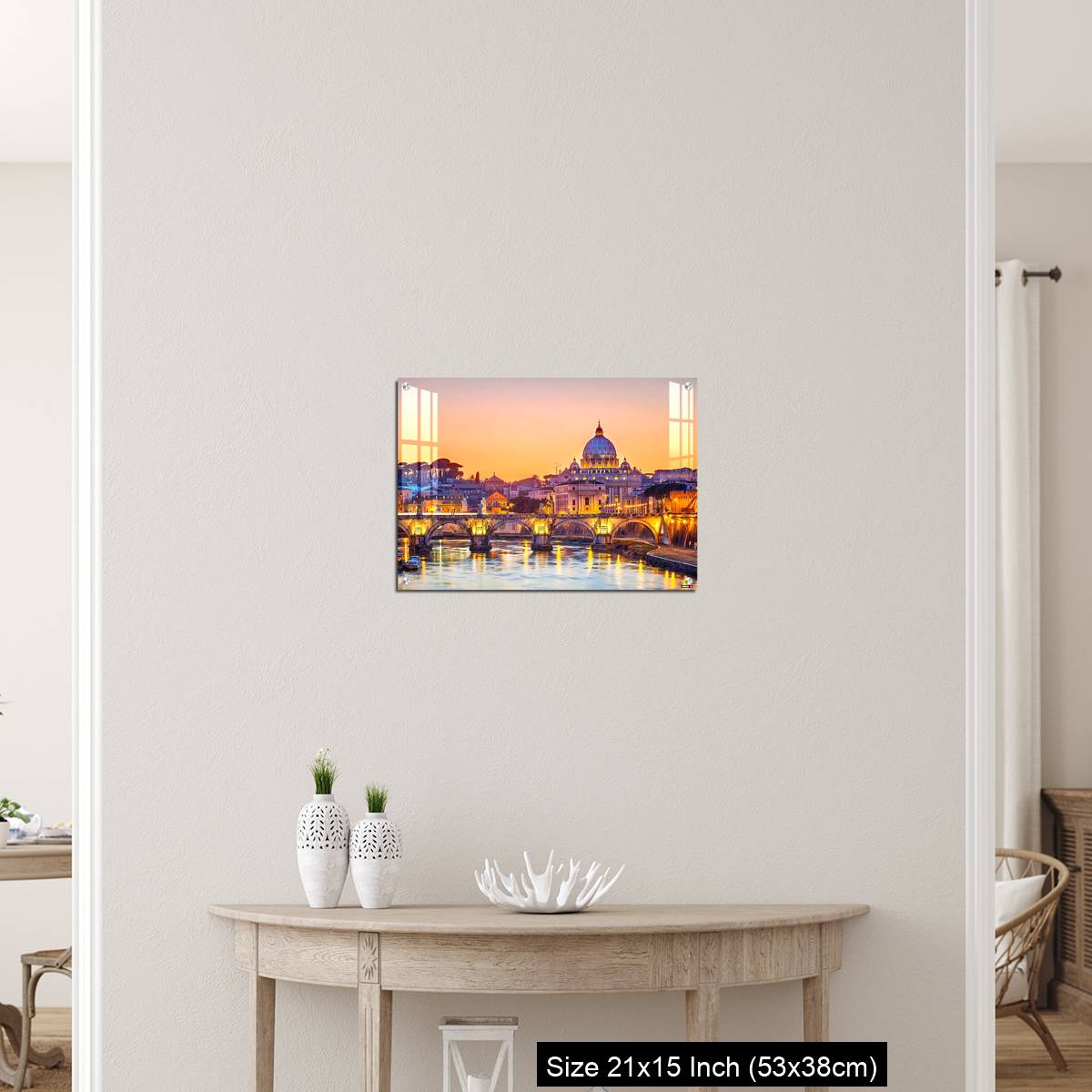 OMGs Acrylic Wall Decor – View on Tiber and St. Peter's cathedral at night, Rome - Image 19