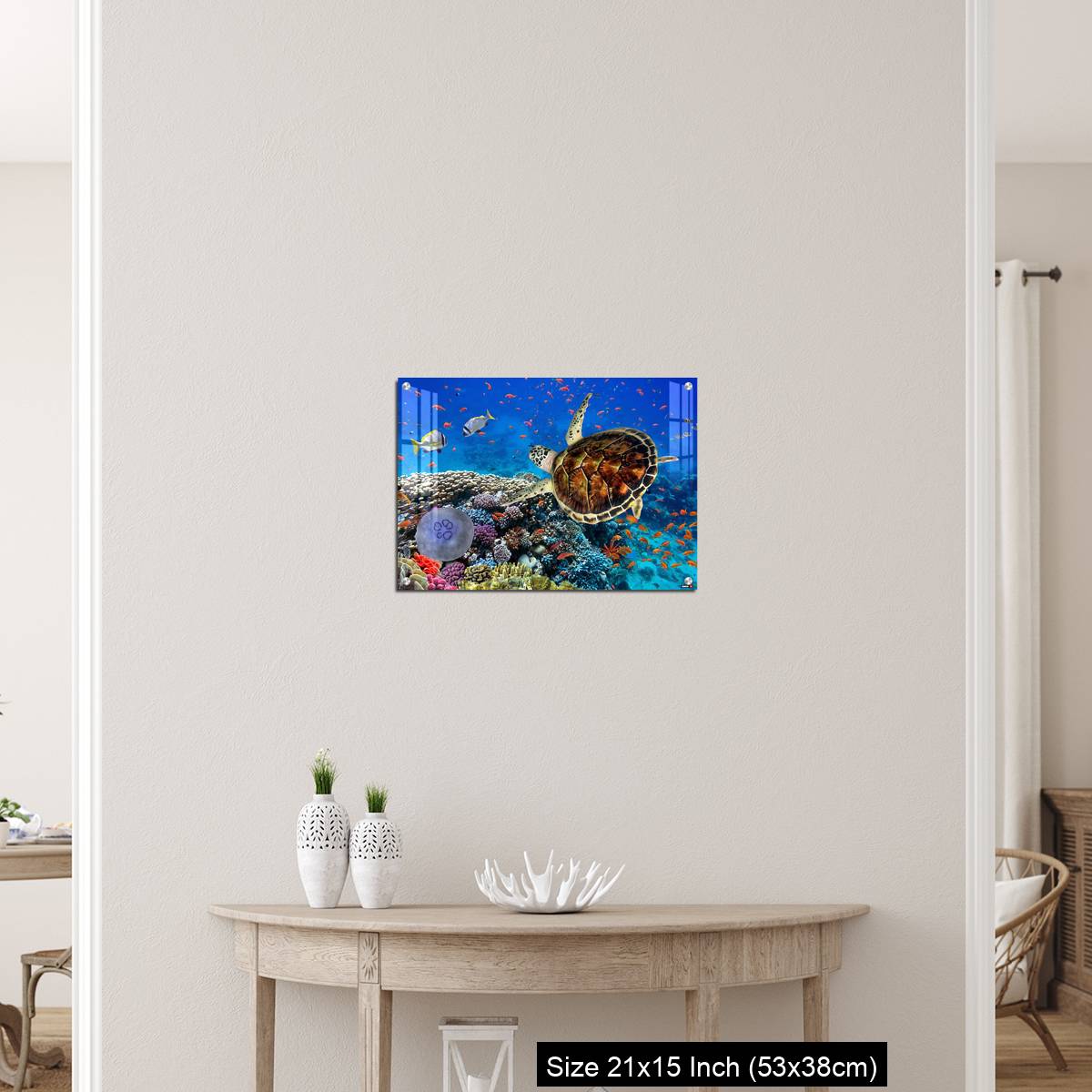 OMGs Acrylic Wall Decor – colorful coral reef with many fishes and sea turtle - Image 19