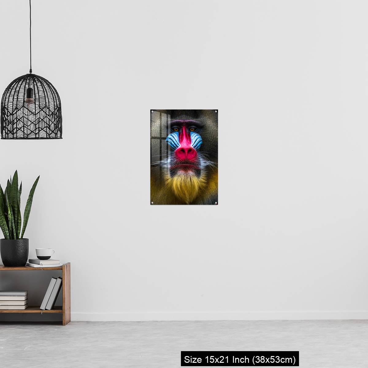 OMGs Acrylic Wall Decor – Full colors rainbow of mandrill monkey face - Image 20