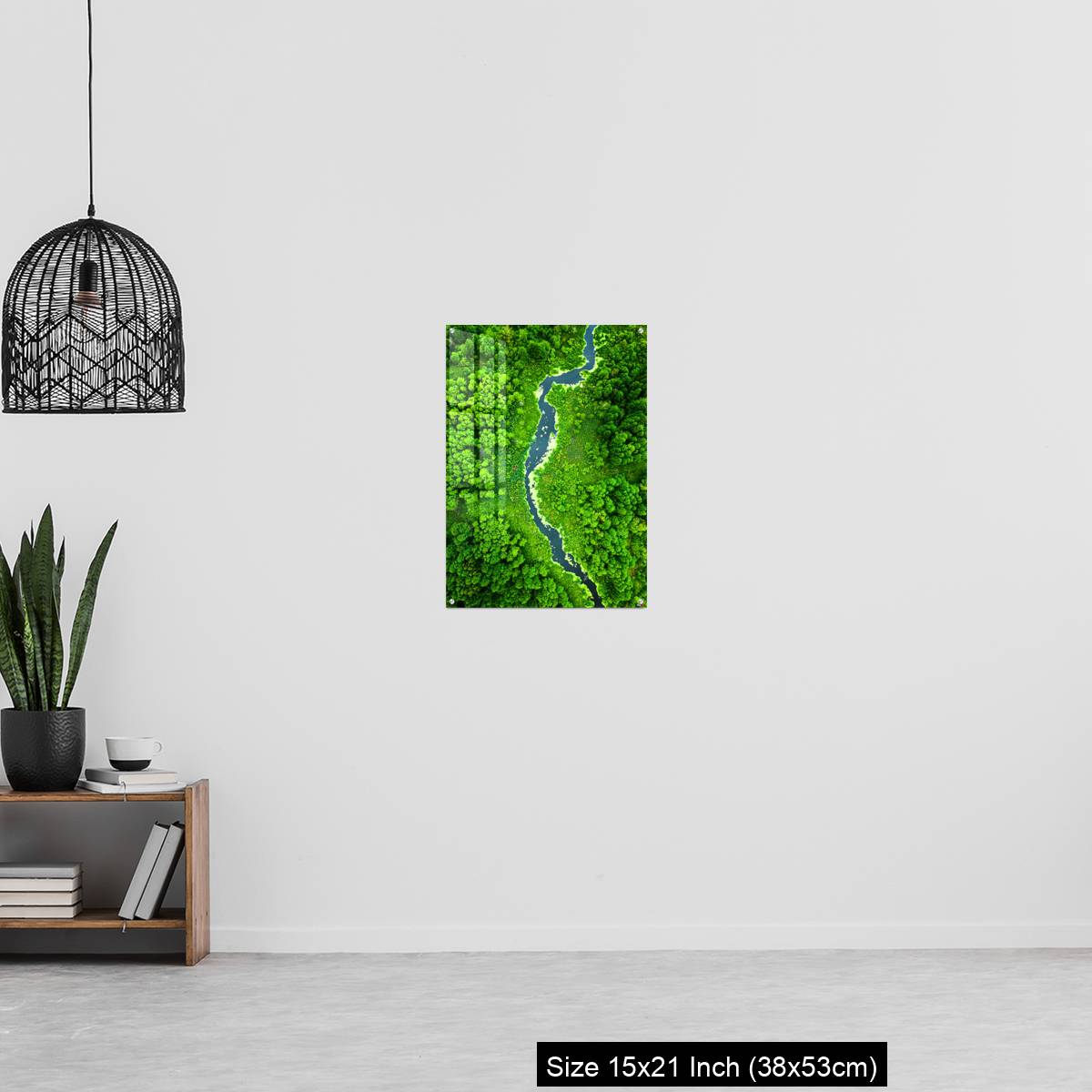 OMGs Acrylic Wall Decor – Top view of green algae on river in spring, Poland - Image 20