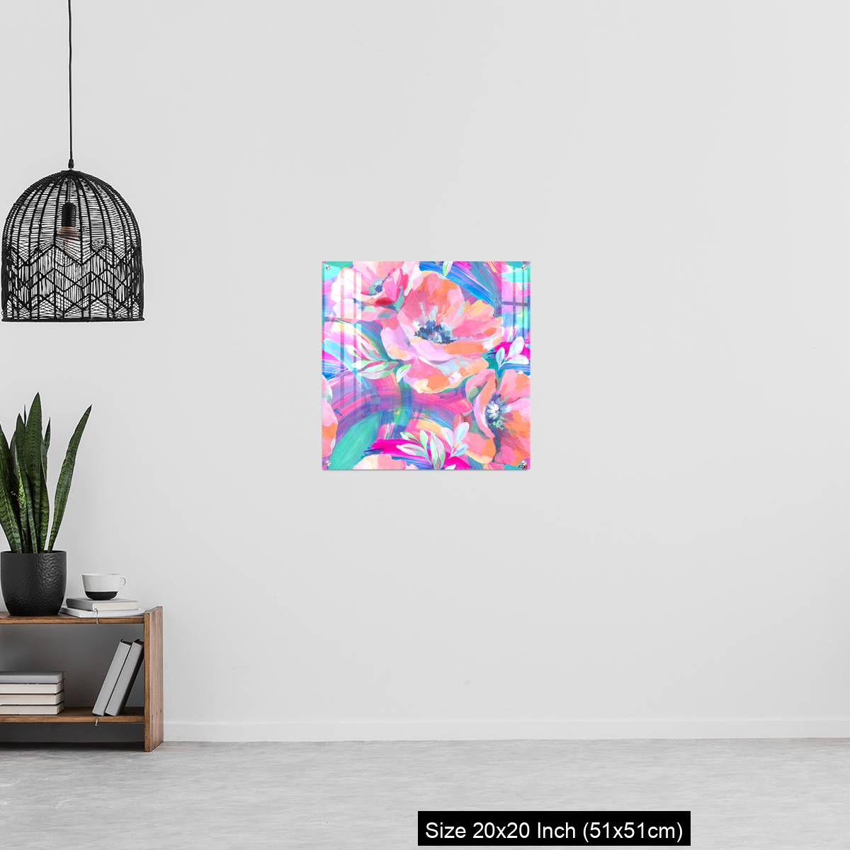 OMGs Acrylic Wall Decor – Acrylic flowers, leaves, paint smears seamless pattern. - Image 20