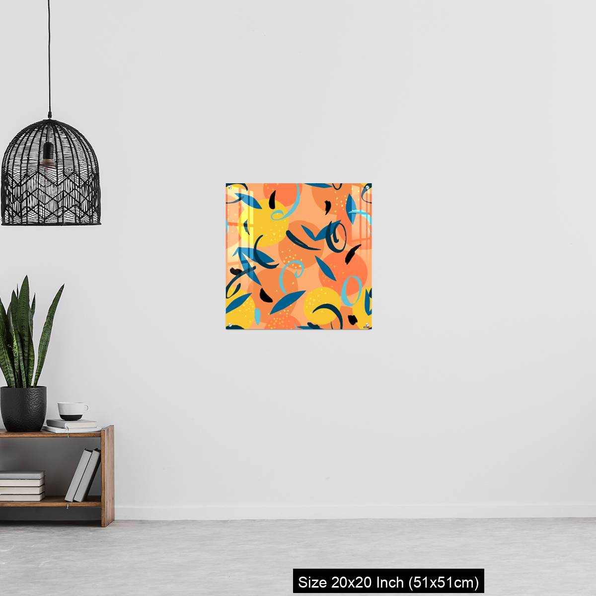 OMGs Acrylic Wall Decor – Floral Fruit seamless pattern made of oranges with leaves - Image 20