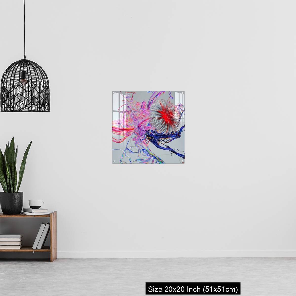 OMGs Acrylic Wall Decor – Flower abstract 3D color wired glass  background - Image 20