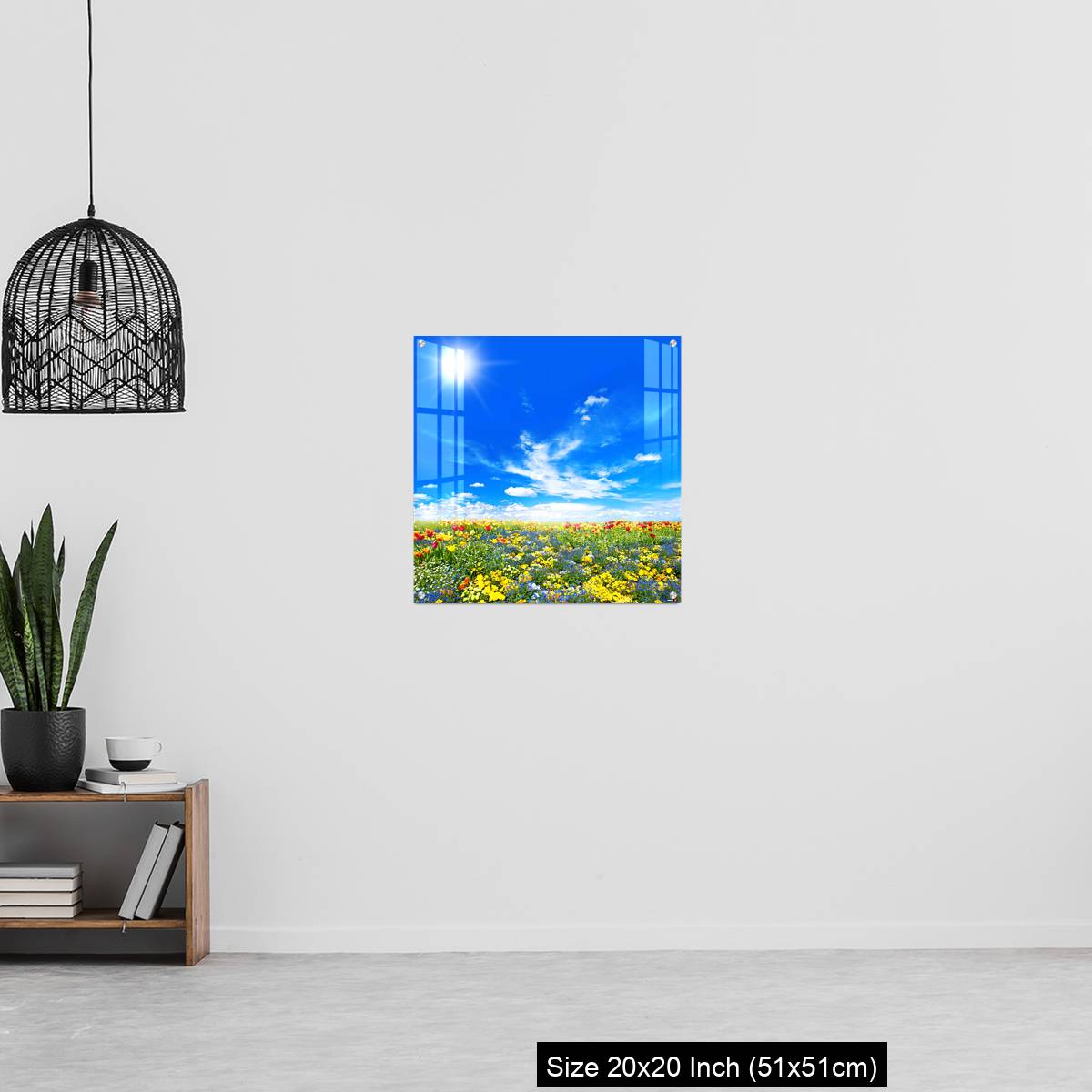 OMGs Acrylic Wall Decor – Meadow with colorful spring flowers. Tulips - Image 20