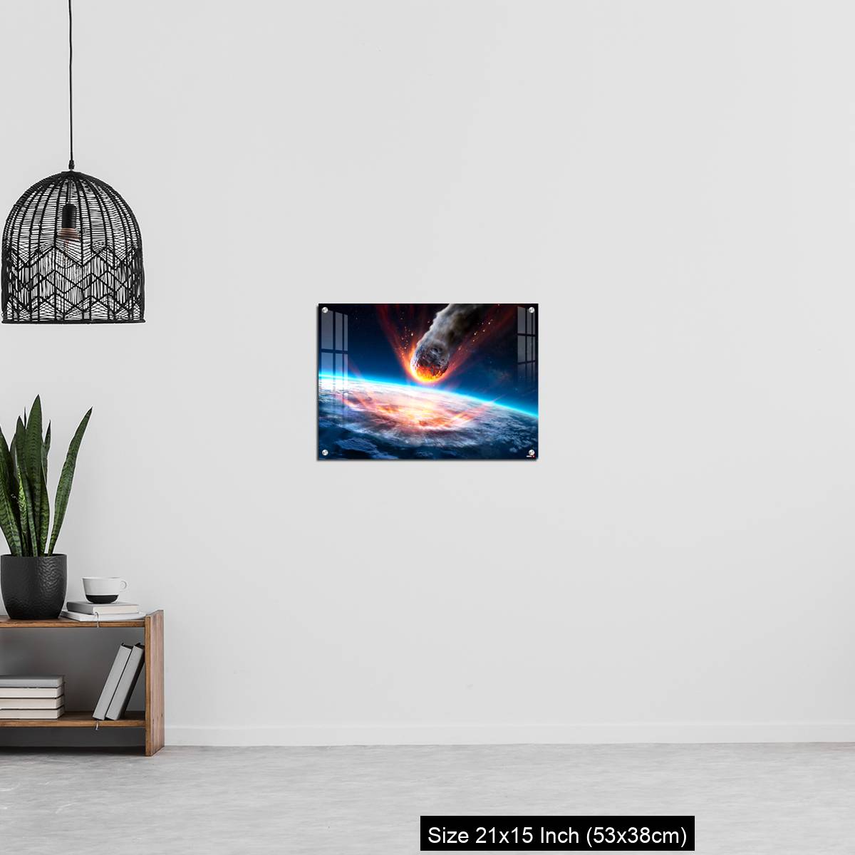 OMGs Acrylic Wall Decor – Asteroid Impact On Earth - Meteor In Collision With Planet - Image 20