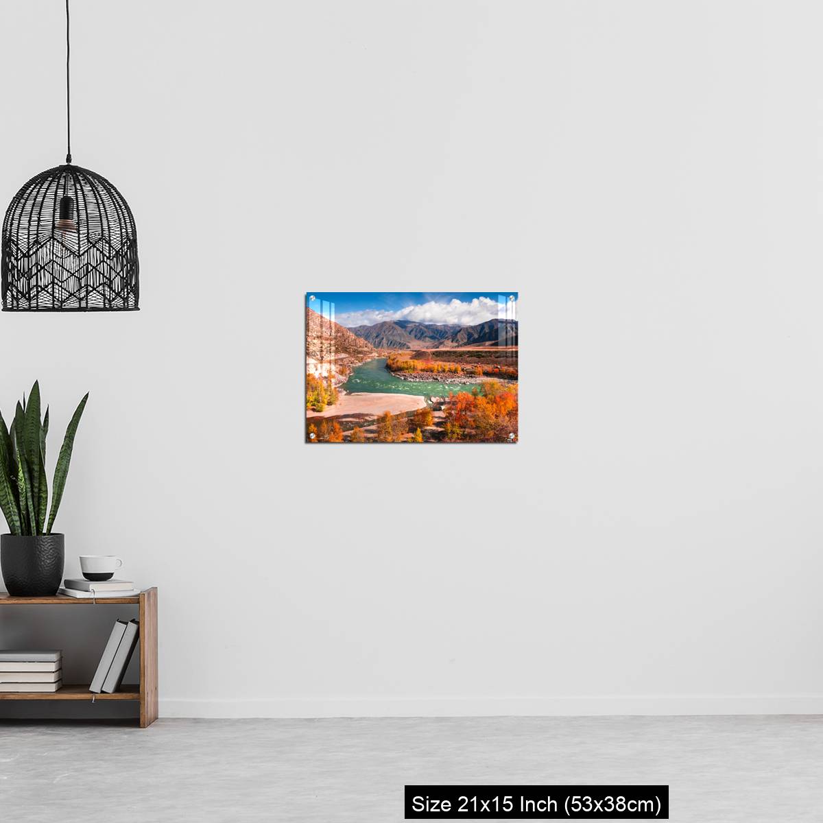 OMGs Acrylic Wall Decor – Autumn landscape of Katun river and mountains with yellow trees in Altai, Siberia, Russia. - Image 20