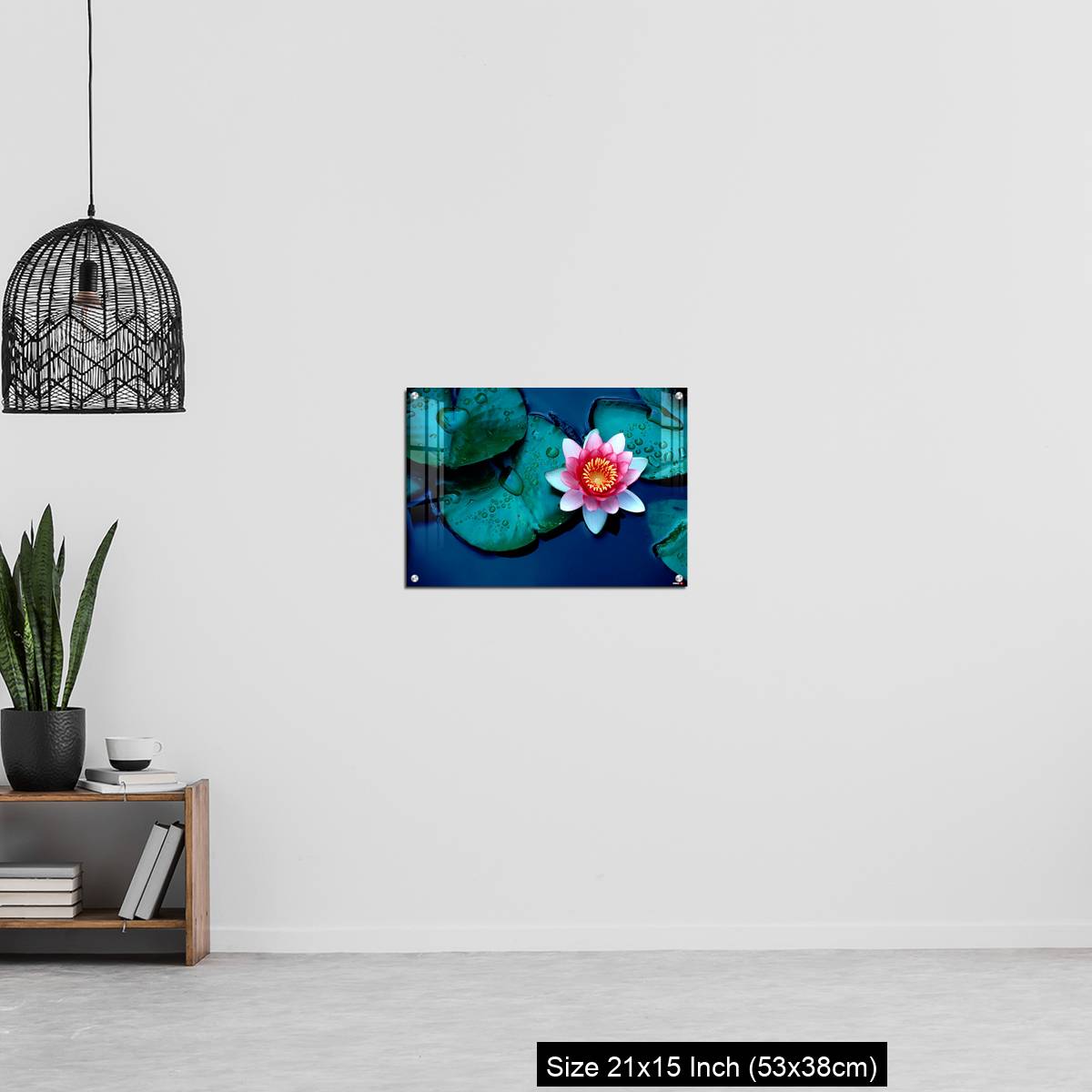 OMGs Acrylic Wall Decor – Brightly colored water lily floating on a stil pond - Image 20