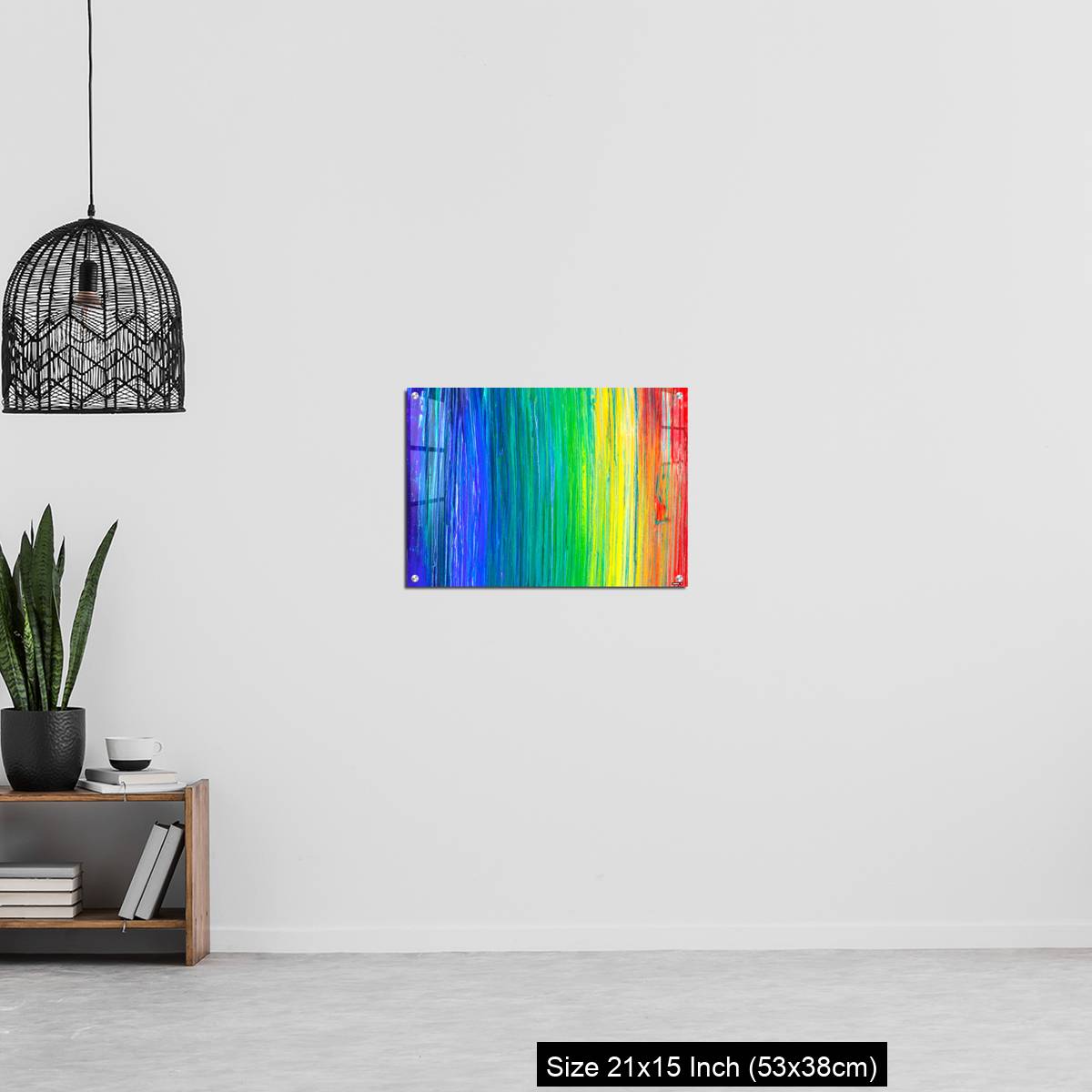 OMGs Acrylic Wall Decor – Brush stroke in rainbow colors colorful background. Symbol of childhood or equality - Image 20