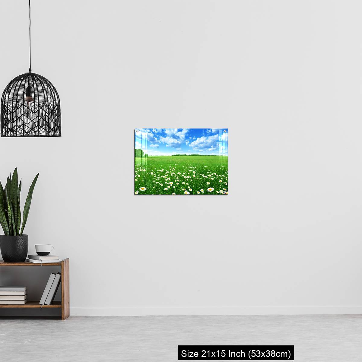 OMGs Acrylic Wall Decor – Field with white daisies under blue sky. - Image 20