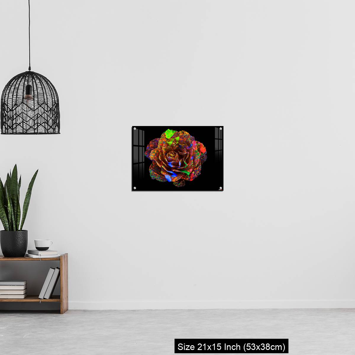 OMGs Acrylic Wall Decor – Flower on Color ink illuminating with black light - Image 20