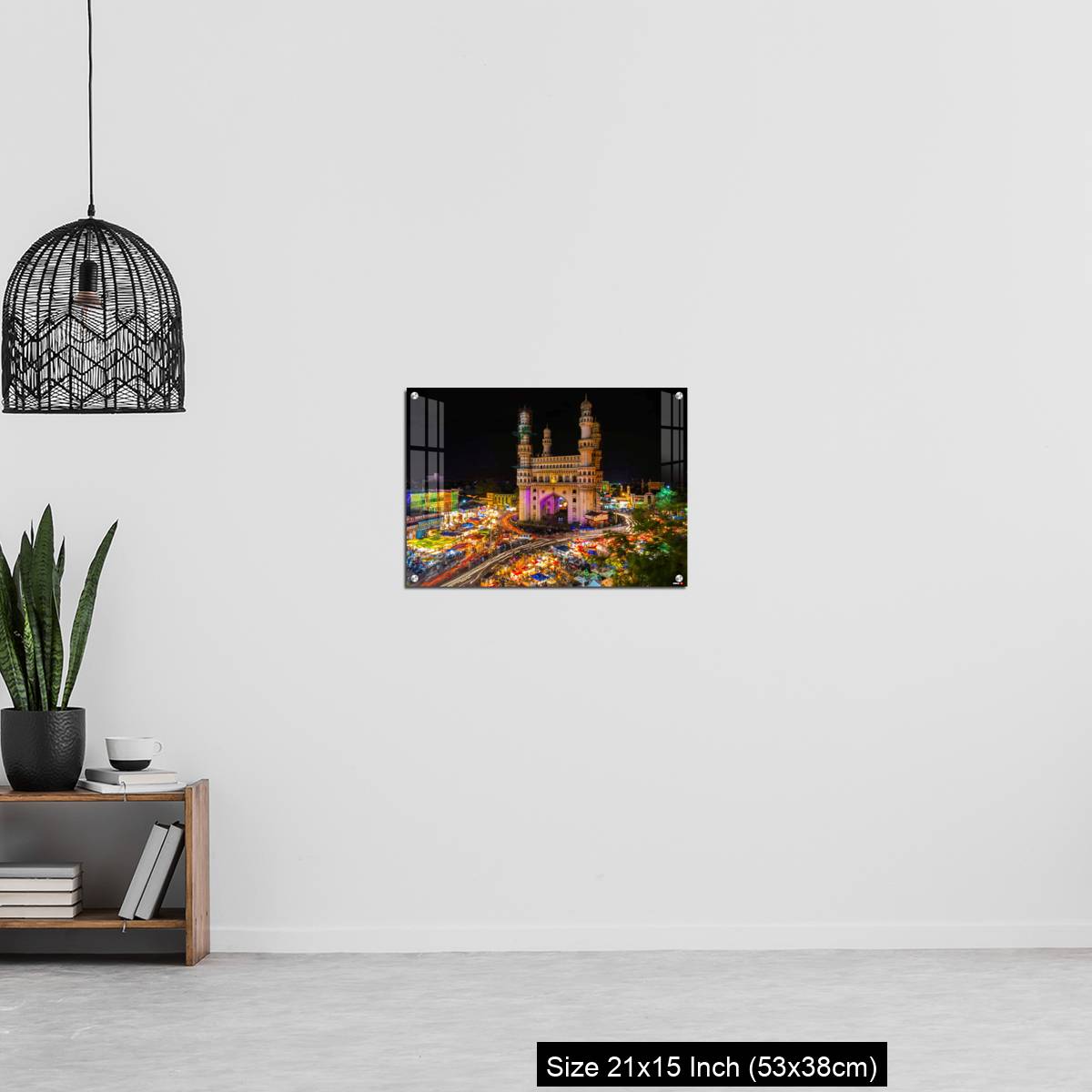 OMGs Acrylic Wall Decor – High Wide Angle View of Charminar in the Night - Image 20
