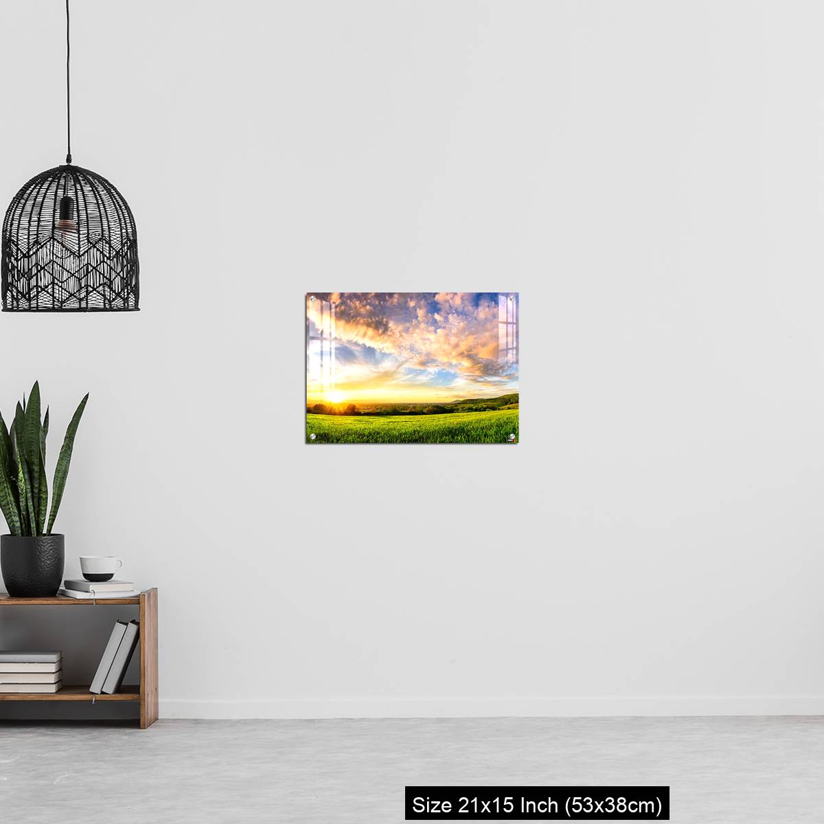 OMGs Acrylic Wall Decor – Panorama of colourful sunset on a green meadow - Image 20