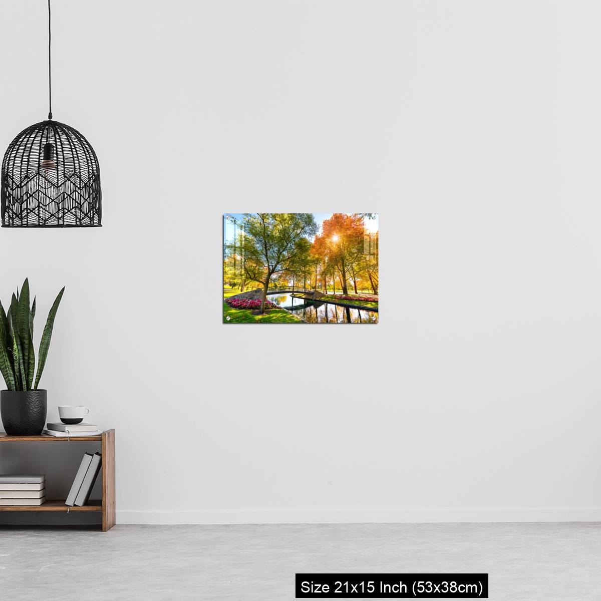 OMGs Acrylic Wall Decor – Rymill Park with bridge over the pond in Adelaide city - Image 20