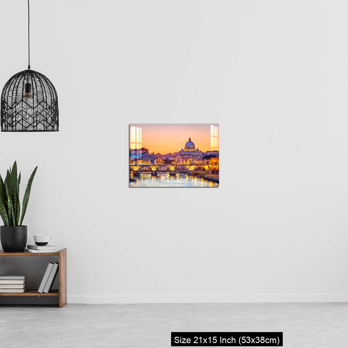 OMGs Acrylic Wall Decor – View on Tiber and St. Peter's cathedral at night, Rome - Image 20