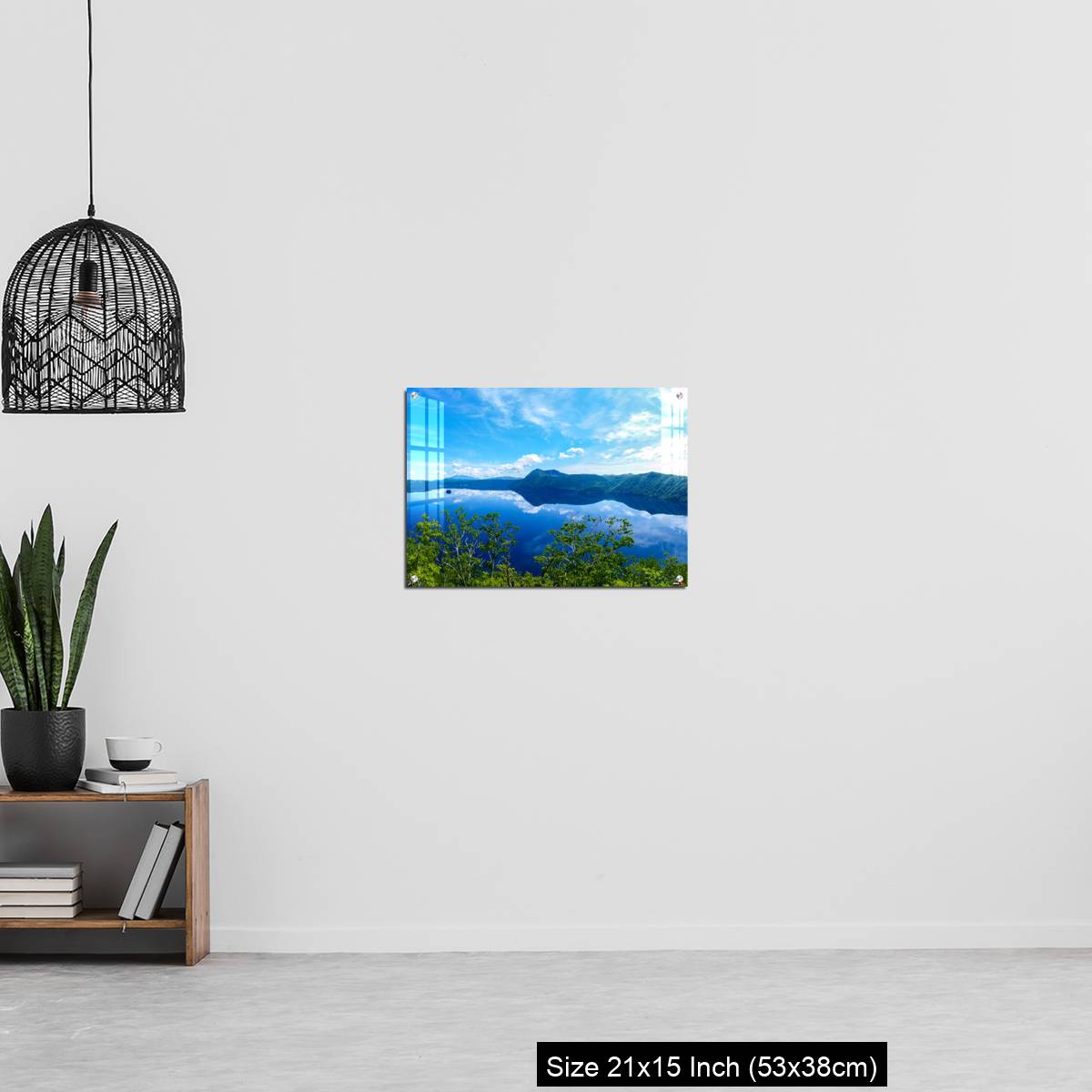 OMGs Acrylic Wall Decor – panoramic view of a lake reflecting sky. Lake Mashu,Akan National Park,Japan. - Image 20