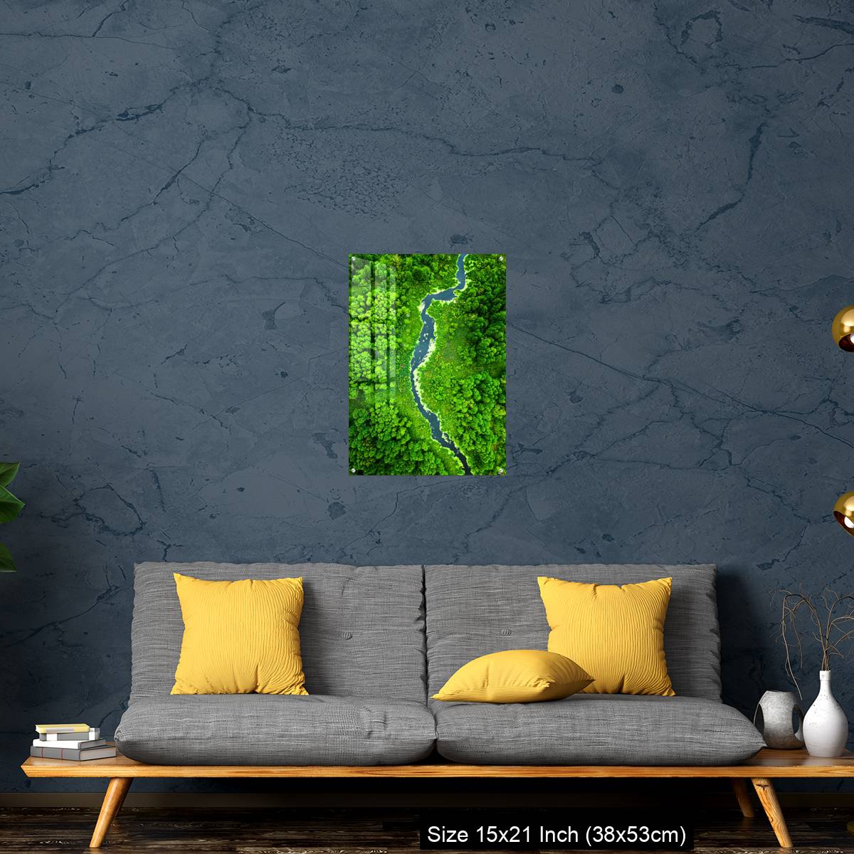 OMGs Acrylic Wall Decor – Top view of green algae on river in spring, Poland - Image 21