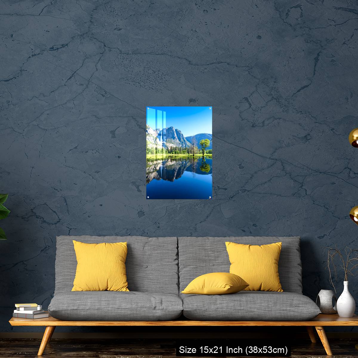 OMGs Acrylic Wall Decor – Reflection in Merced River of Yosemite waterfalls and beautiful mountain California, USA - Image 21