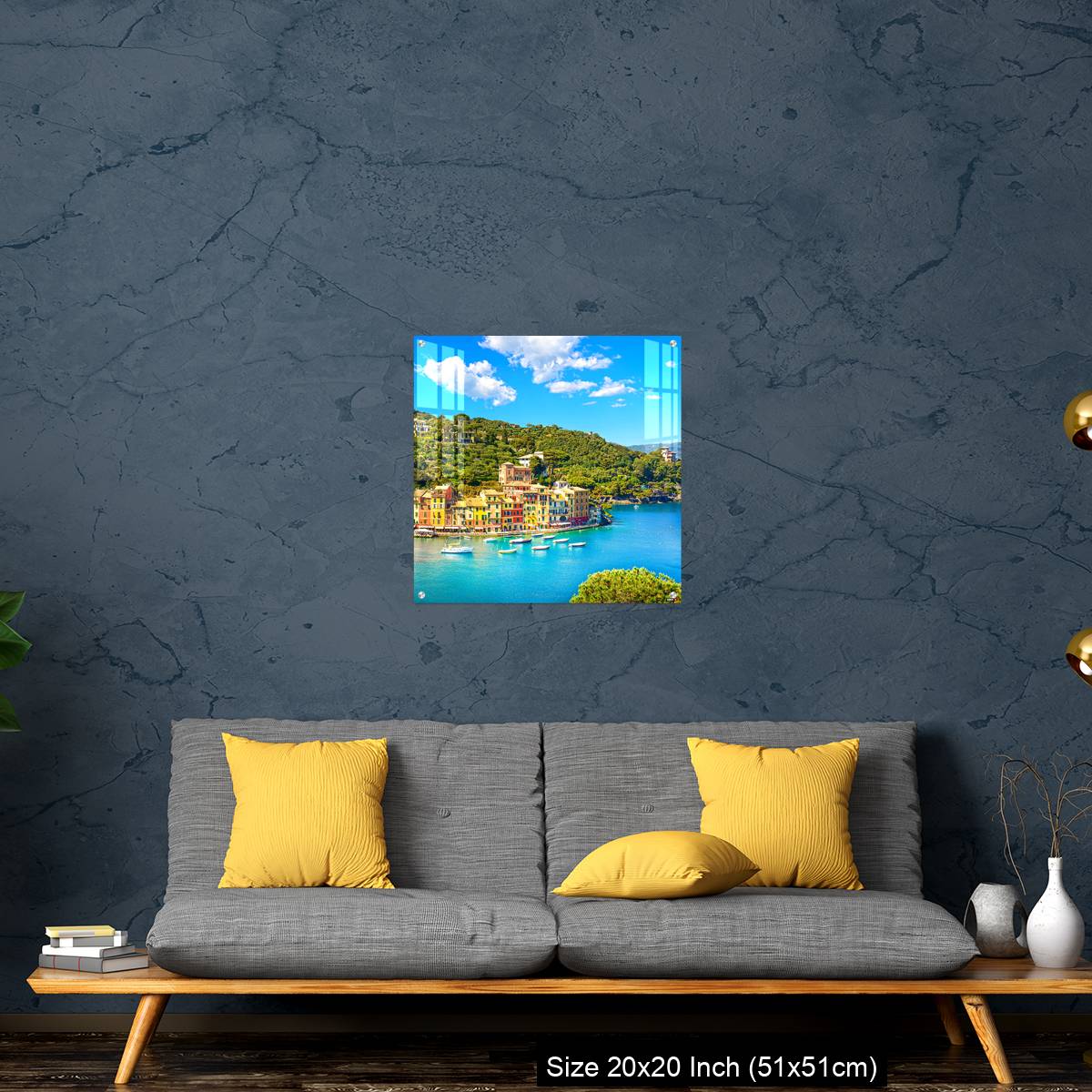 OMGs Acrylic Wall Decor – Portofino luxury village landmark, panoramic aerial view. - Image 21