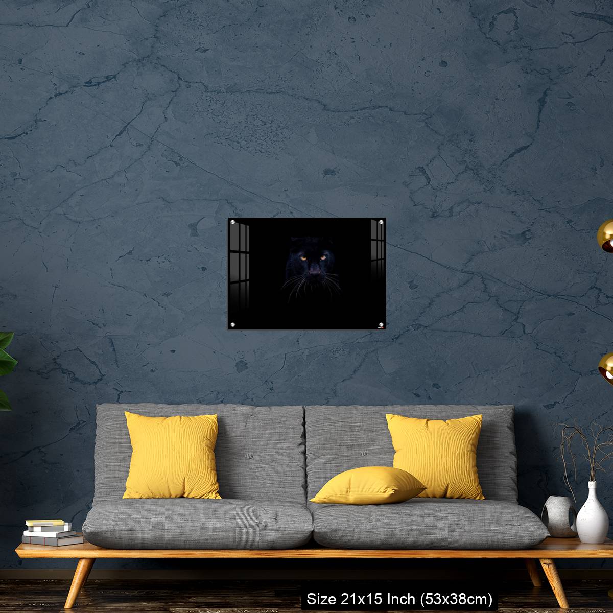 OMGs Acrylic Wall Decor – A black panther with a black background - Image 21