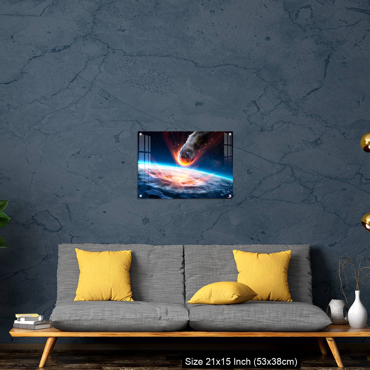 OMGs Acrylic Wall Decor – Asteroid Impact On Earth - Meteor In Collision With Planet - Image 21