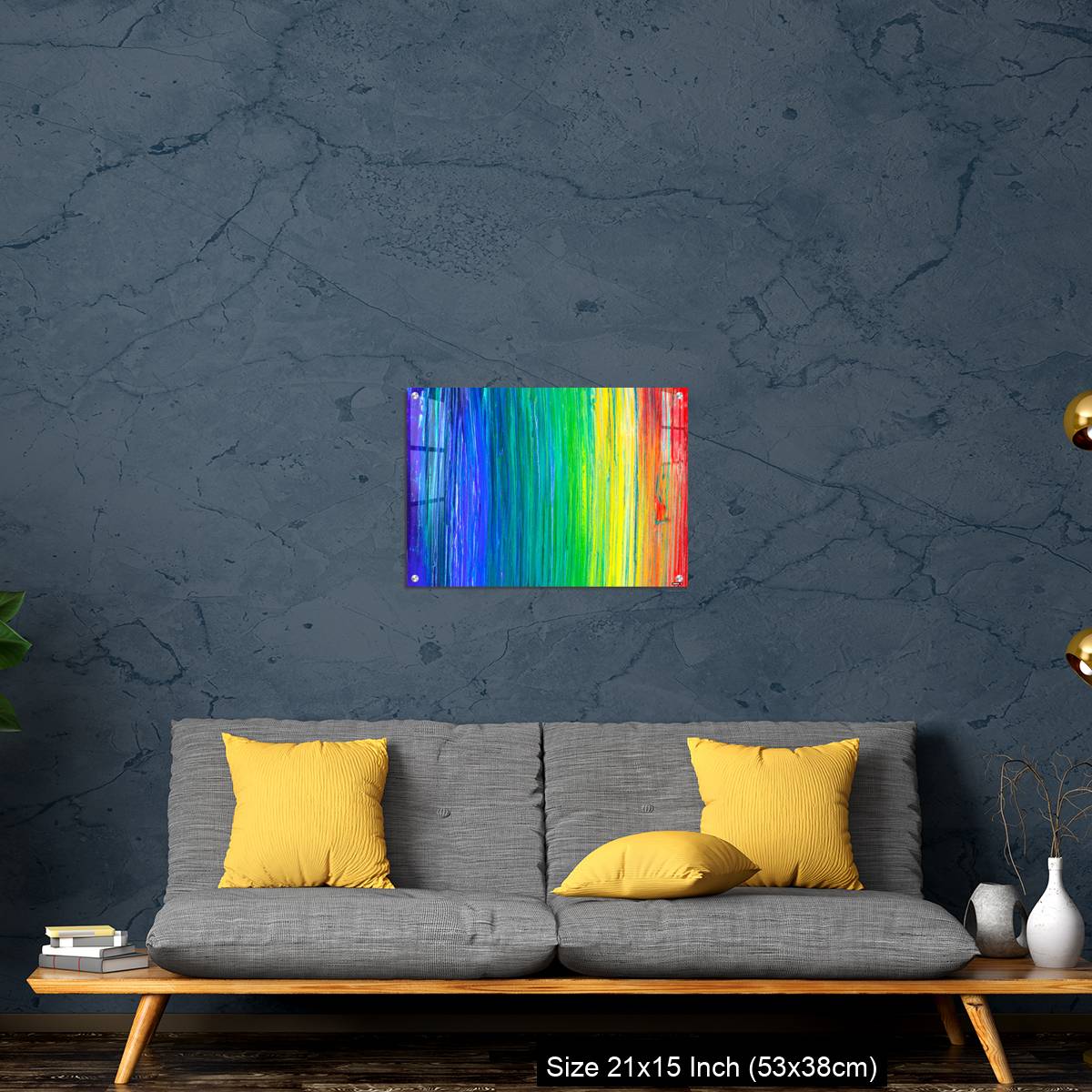 OMGs Acrylic Wall Decor – Brush stroke in rainbow colors colorful background. Symbol of childhood or equality - Image 21