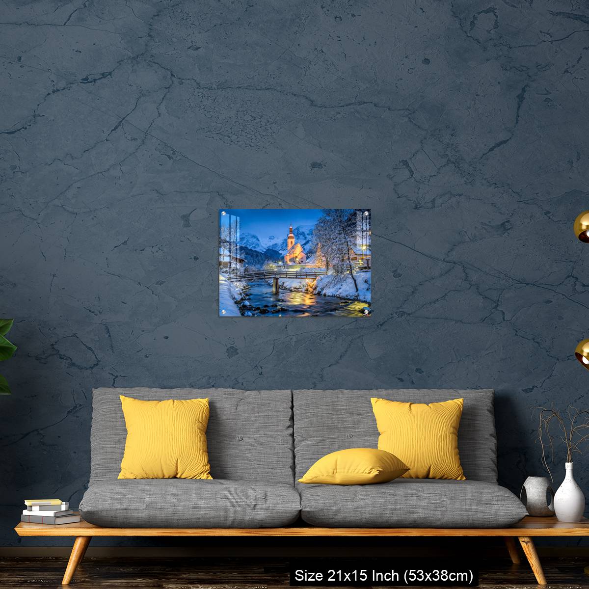 OMGs Acrylic Wall Decor – Church of Ramsau in winter twilight, Bavaria, Germany - Image 21