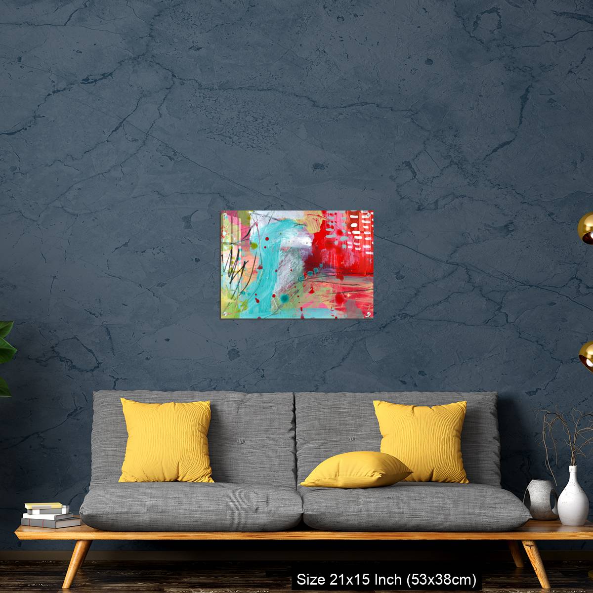 OMGs Acrylic Wall Decor – Detail of modern abstract mixed media art - Image 21