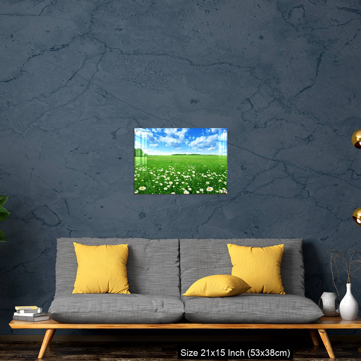 OMGs Acrylic Wall Decor – Field with white daisies under blue sky. - Image 21
