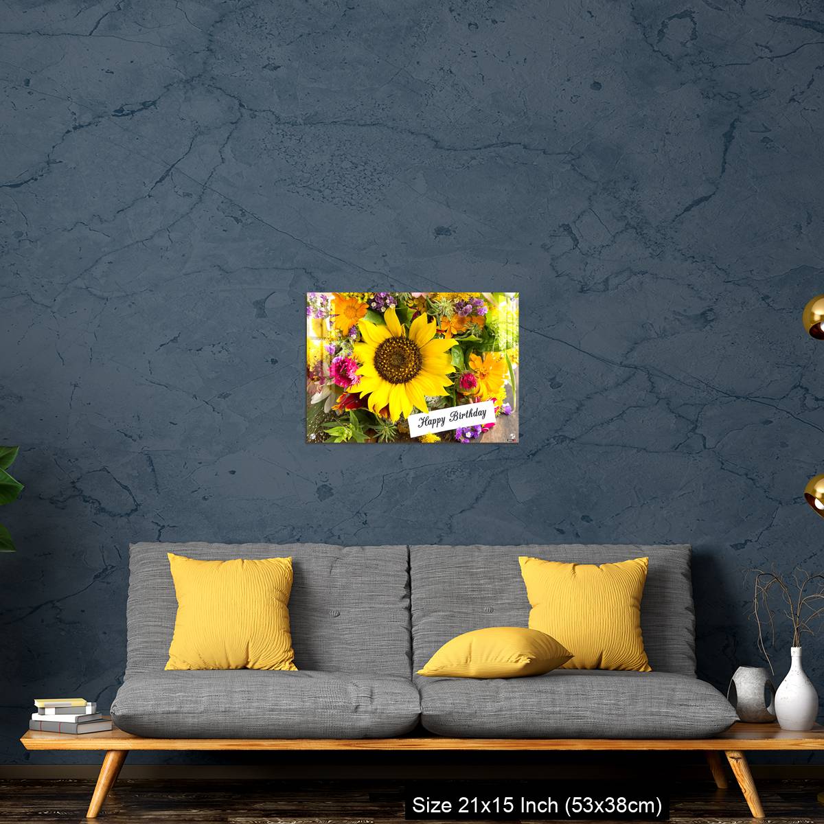 OMGs Acrylic Wall Decor – Happy Birthday Card with Bouquet of Summer Flowers - Image 21