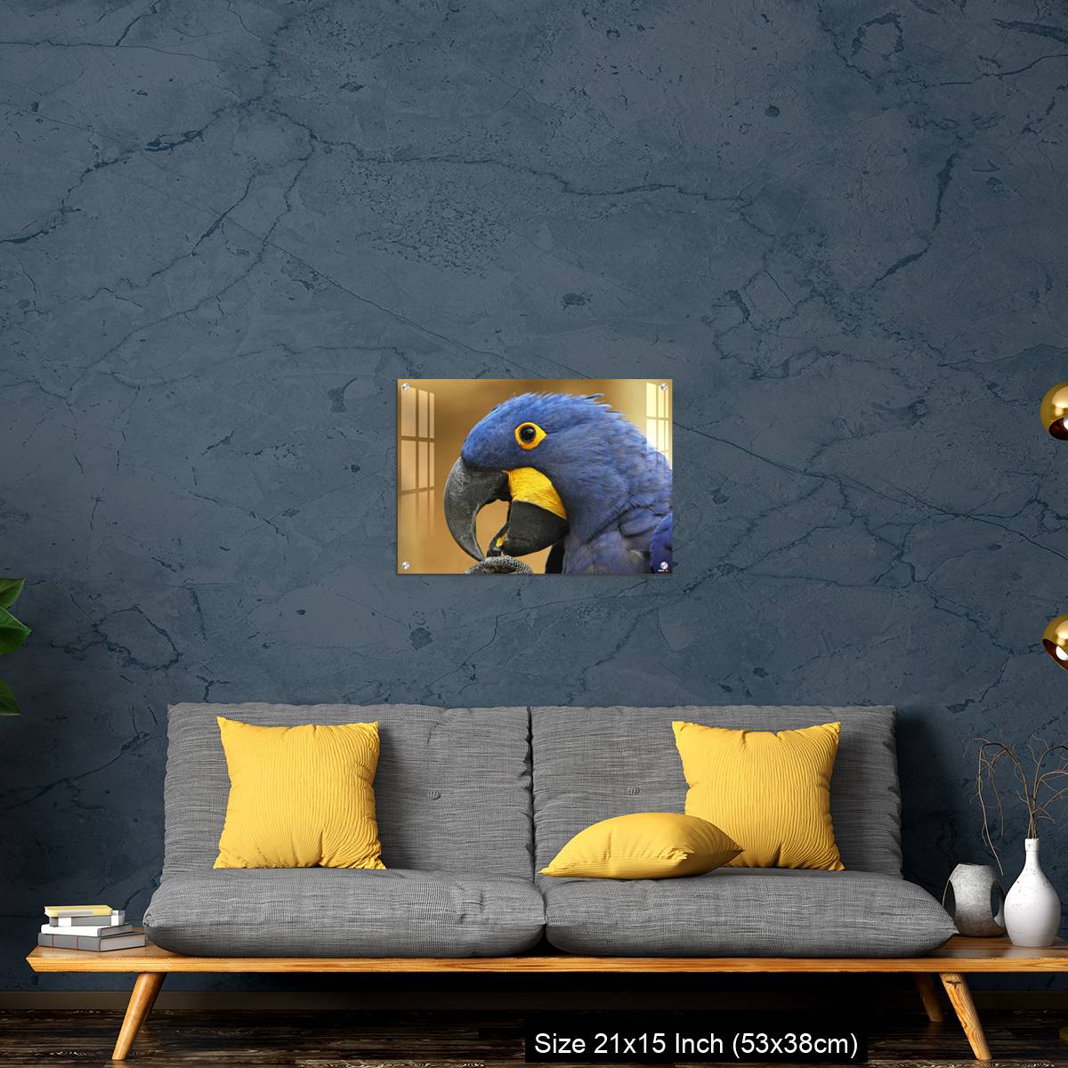 OMGs Acrylic Wall Decor – Hyacinth Macaw, anodorhynchus hyacinthinus, portrait of Adult with open Beak - Image 21