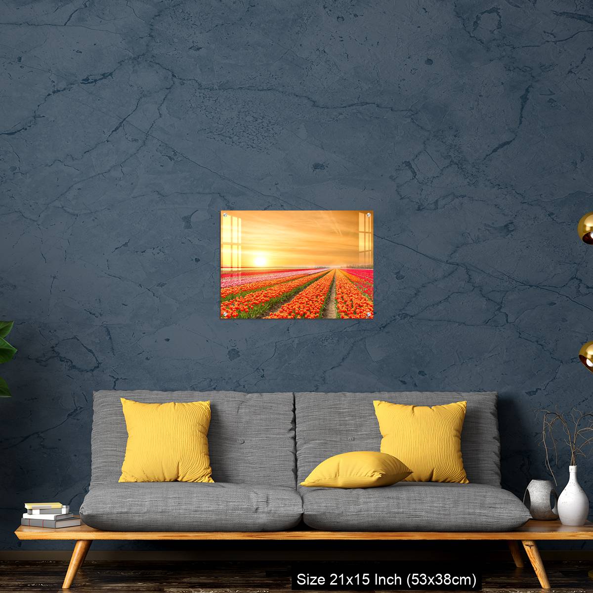 OMGs Acrylic Wall Decor – Landscape of Netherlands tulips with sunlight in Netherlands. - Image 21