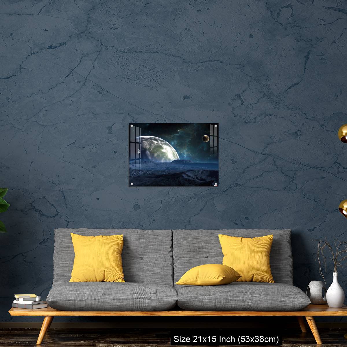 OMGs Acrylic Wall Decor – New Exoplanet or Extrasolar planet with atmosphere and moon - Image 21