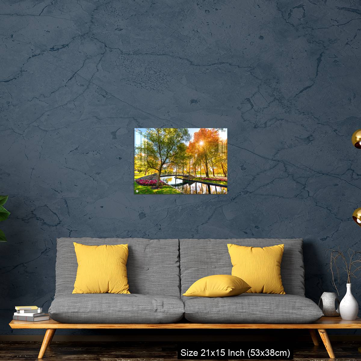 OMGs Acrylic Wall Decor – Rymill Park with bridge over the pond in Adelaide city - Image 21