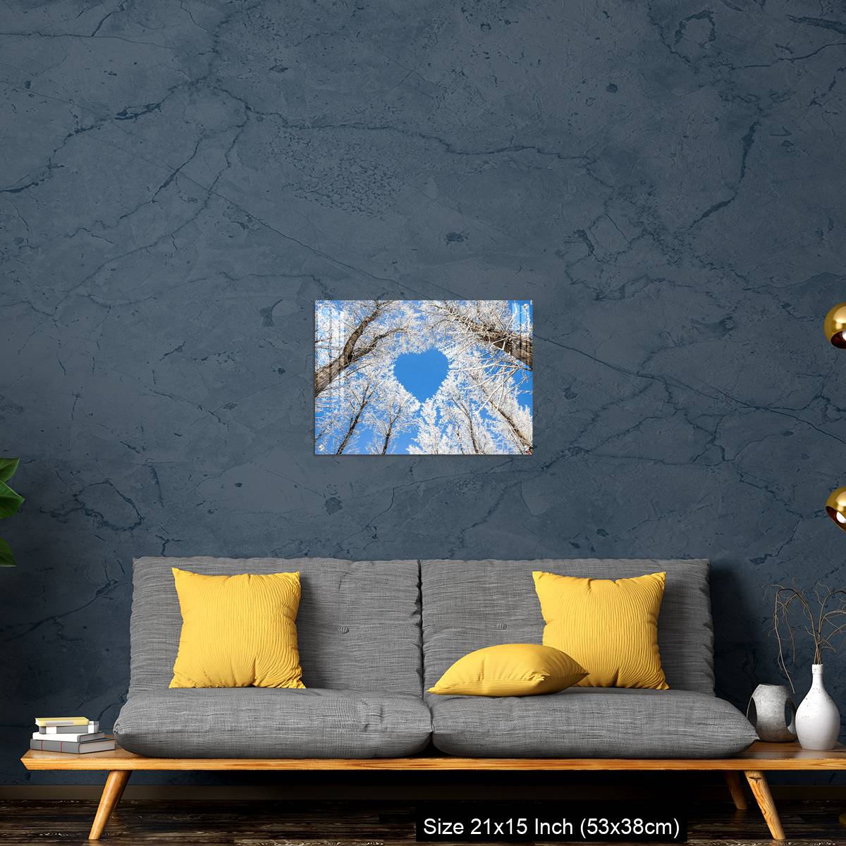 OMGs Acrylic Wall Decor – Winter landscape,branches form a heart-shaped pattern - Image 21