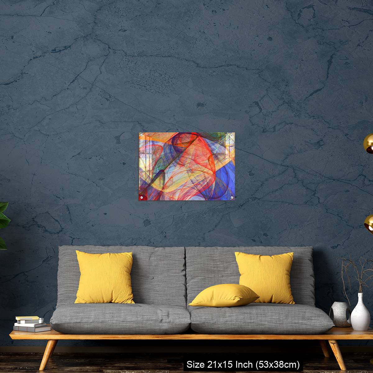 OMGs Acrylic Wall Decor – abstract painting background of colorful fluttering veils - Image 21