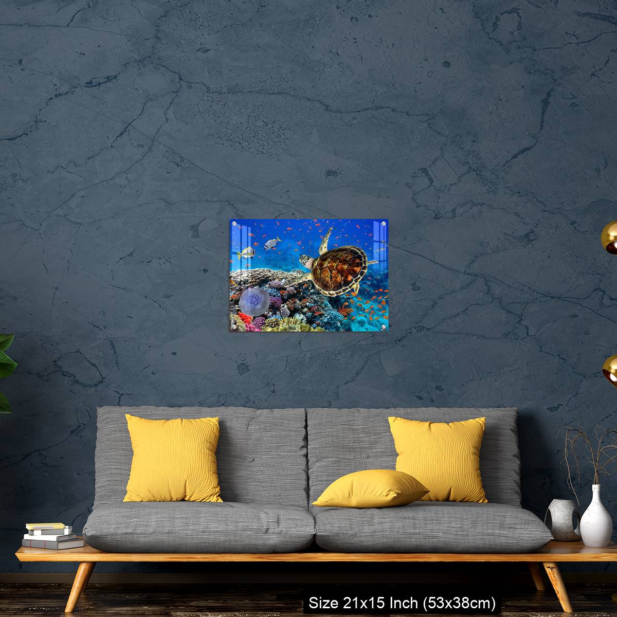 OMGs Acrylic Wall Decor – colorful coral reef with many fishes and sea turtle - Image 21