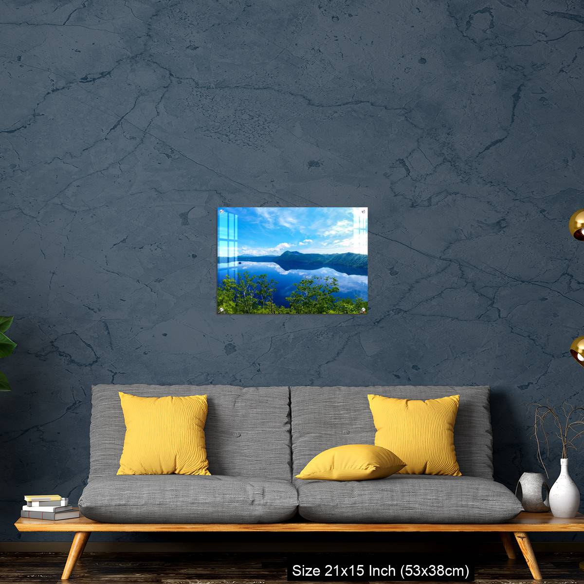 OMGs Acrylic Wall Decor – panoramic view of a lake reflecting sky. Lake Mashu,Akan National Park,Japan. - Image 21