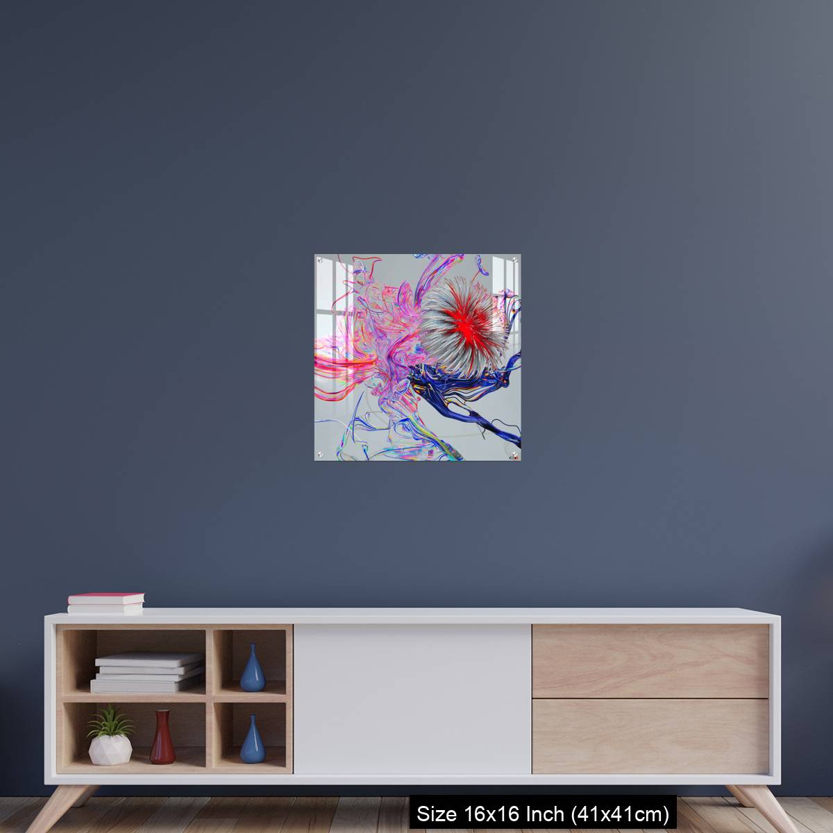 OMGs Acrylic Wall Decor – Flower abstract 3D color wired glass  background - Image 22