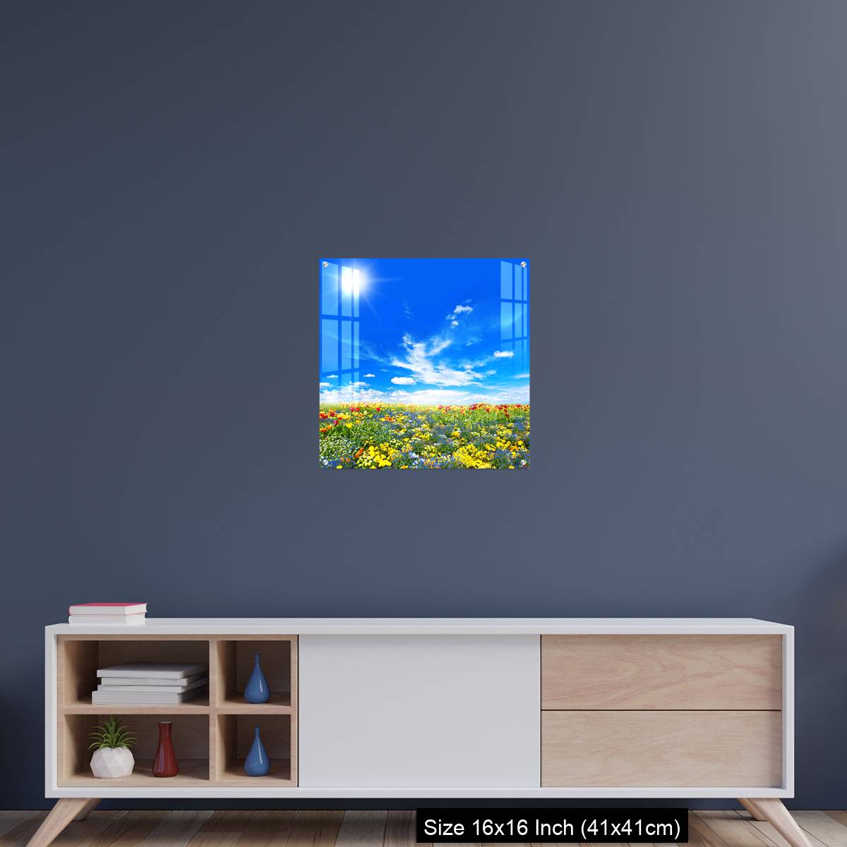 OMGs Acrylic Wall Decor – Meadow with colorful spring flowers. Tulips - Image 22