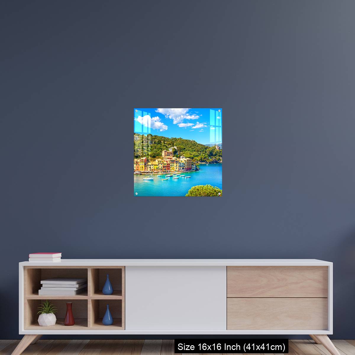 OMGs Acrylic Wall Decor – Portofino luxury village landmark, panoramic aerial view. - Image 22