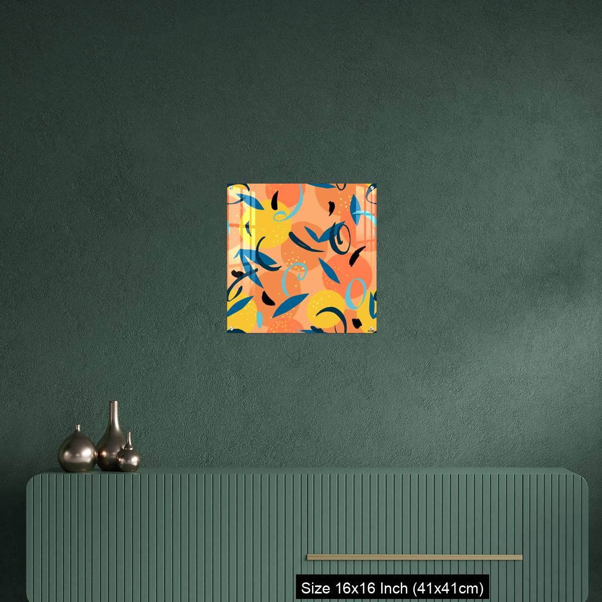 OMGs Acrylic Wall Decor – Floral Fruit seamless pattern made of oranges with leaves - Image 23