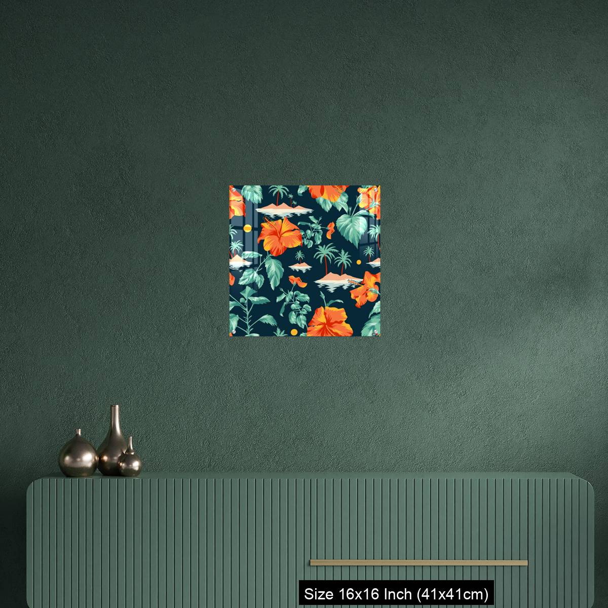 OMGs Acrylic Wall Decor – Floral seamless pattern with Chinese Hibiscus rose flowers. - Image 23