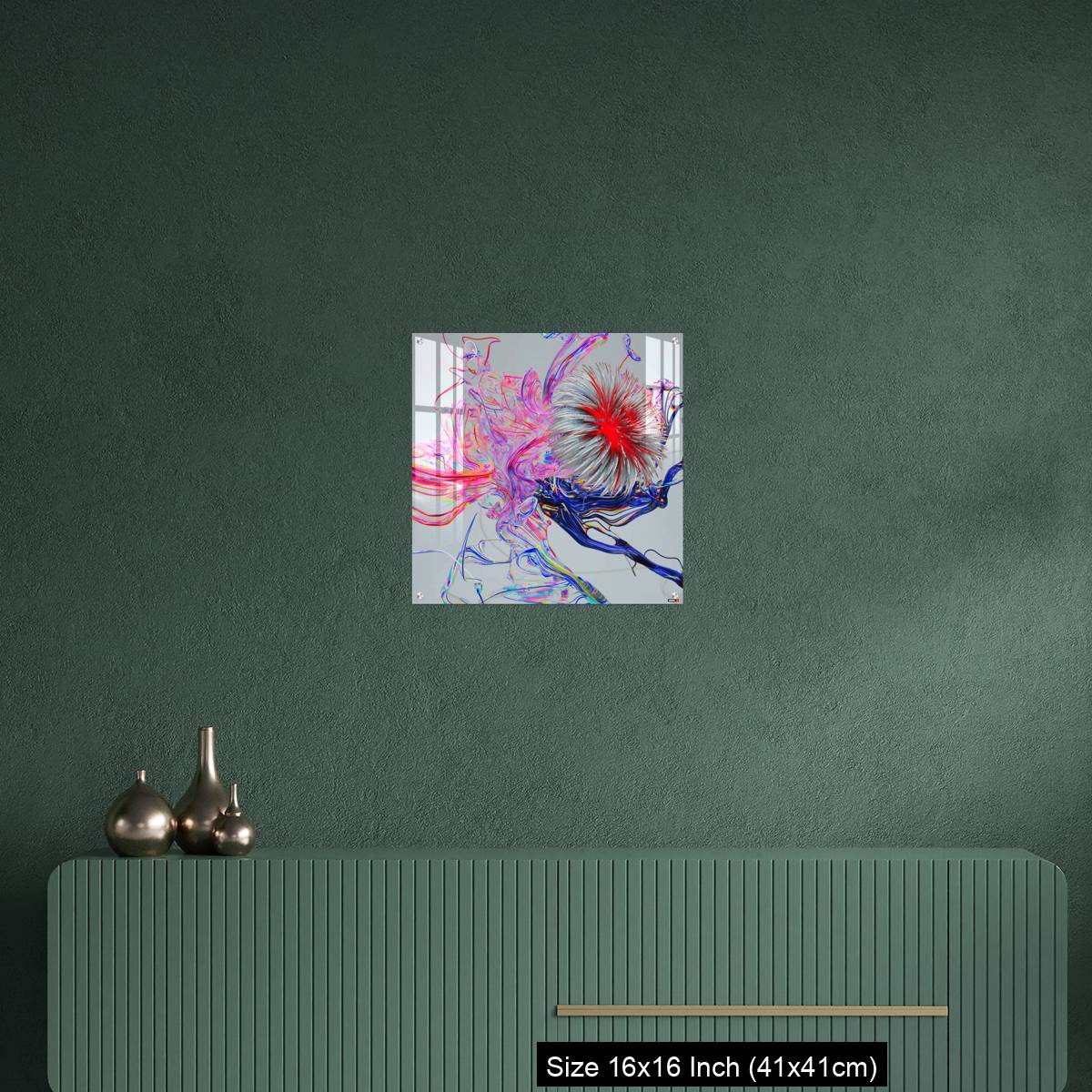 OMGs Acrylic Wall Decor – Flower abstract 3D color wired glass  background - Image 23