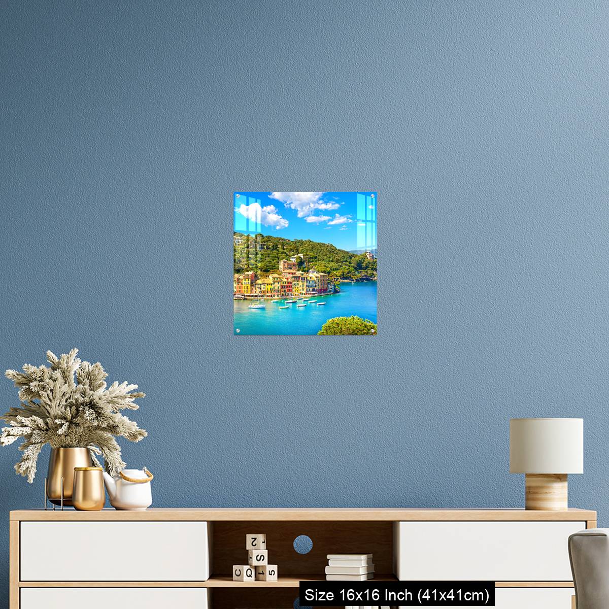 OMGs Acrylic Wall Decor – Portofino luxury village landmark, panoramic aerial view. - Image 24