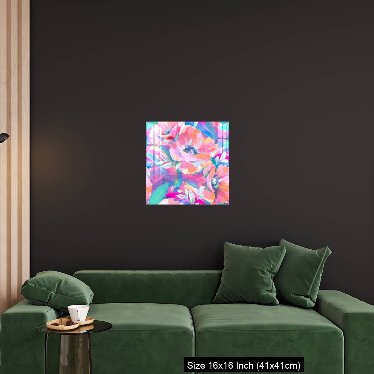 OMGs Acrylic Wall Decor – Acrylic flowers, leaves, paint smears seamless pattern. - Image 25