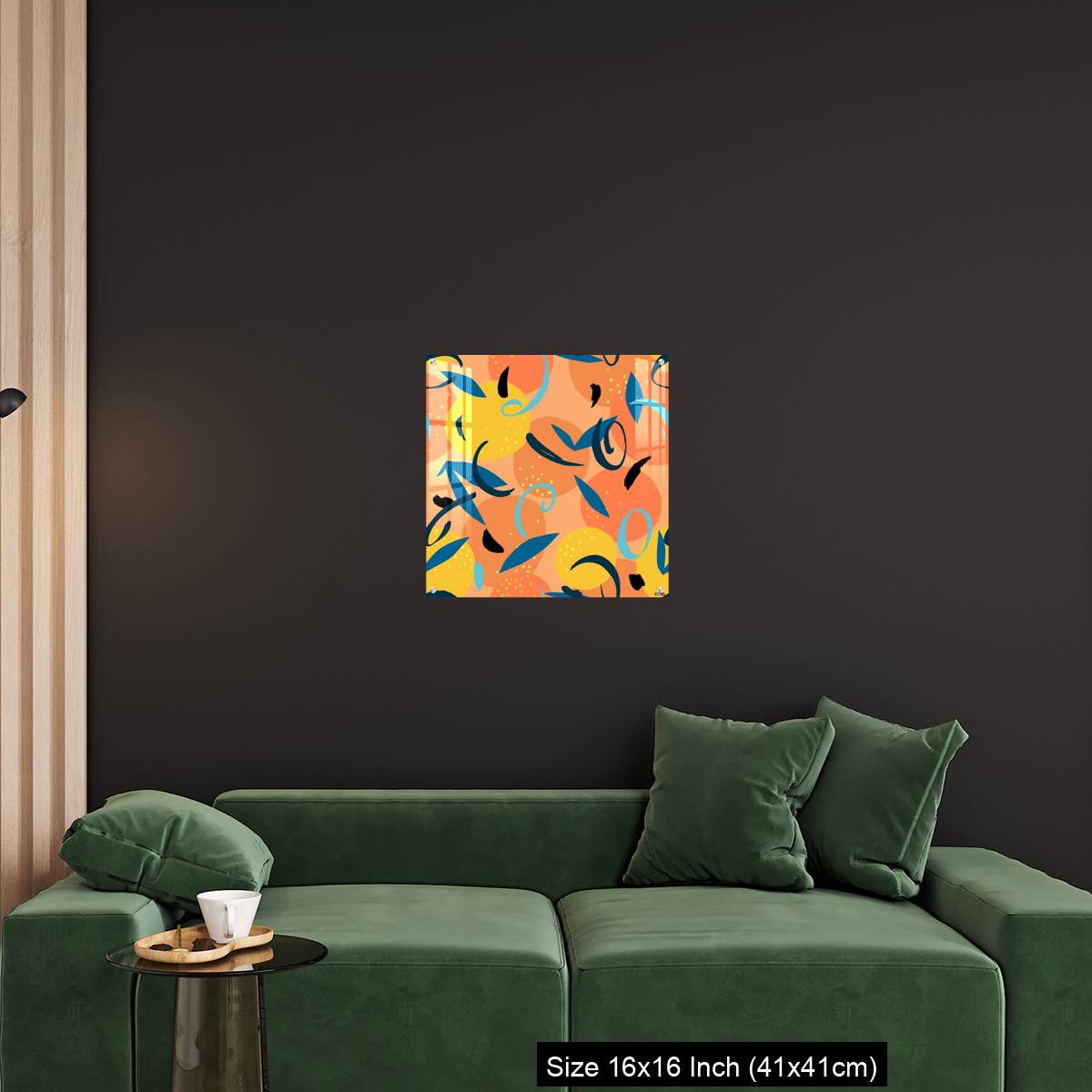 OMGs Acrylic Wall Decor – Floral Fruit seamless pattern made of oranges with leaves - Image 25