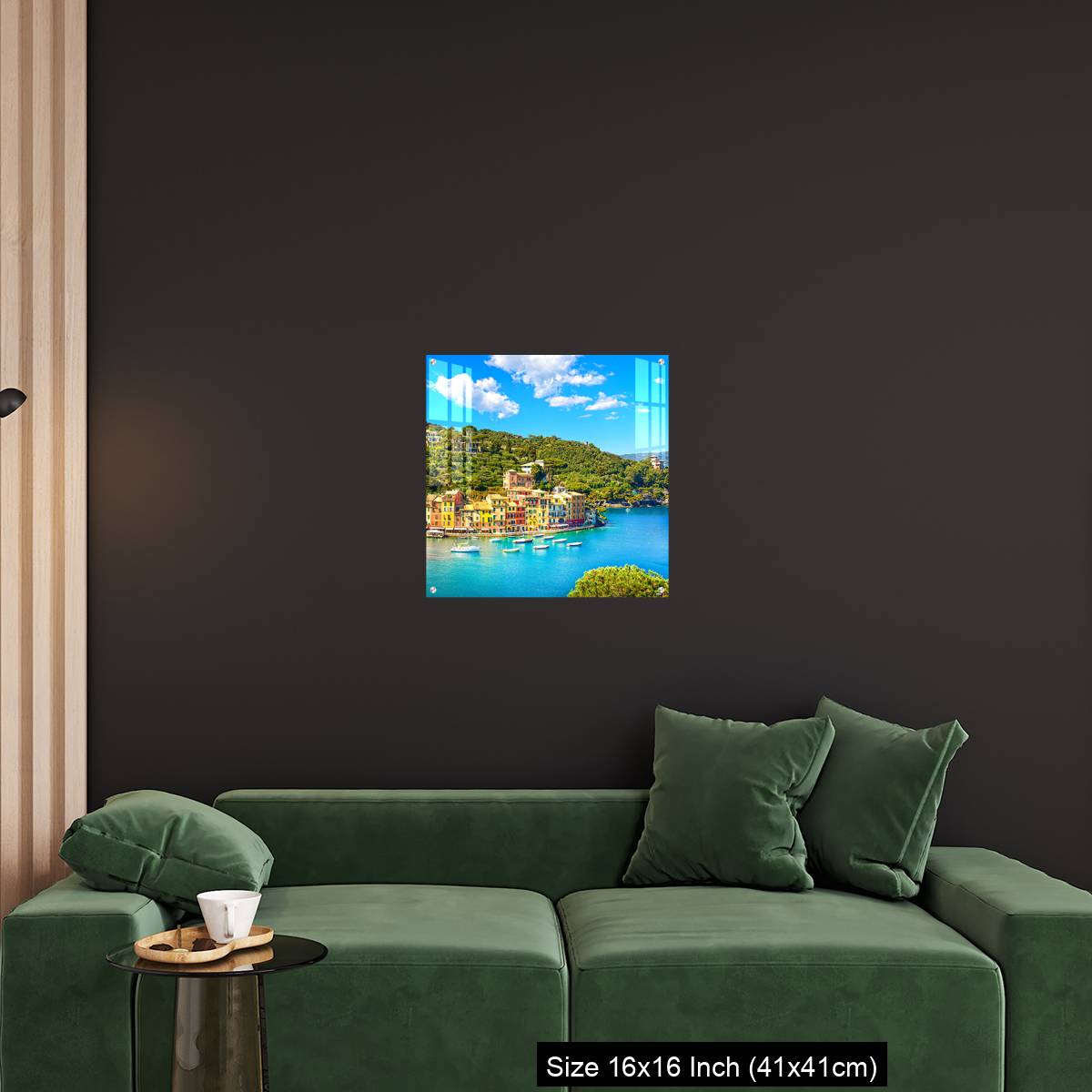 OMGs Acrylic Wall Decor – Portofino luxury village landmark, panoramic aerial view. - Image 25