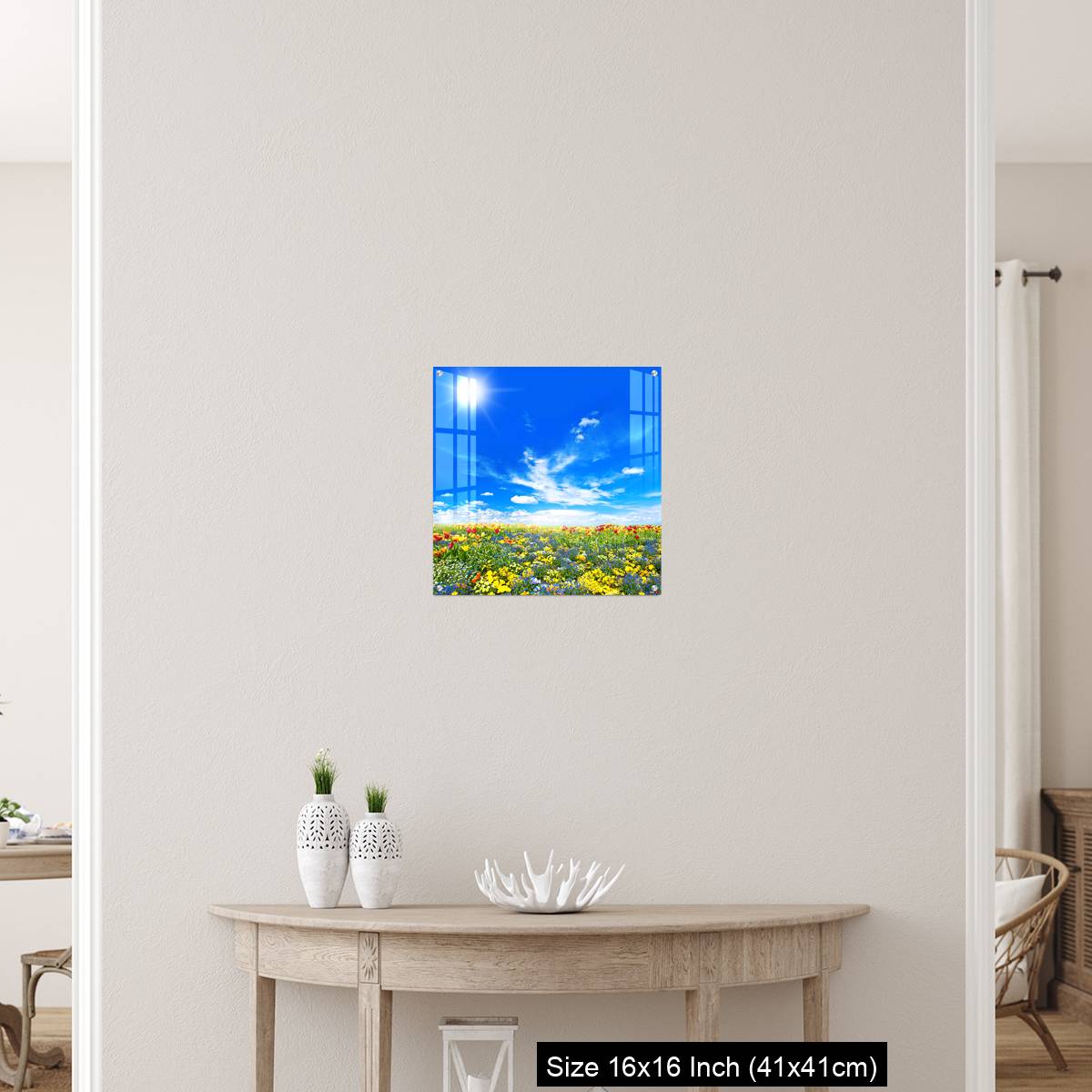 OMGs Acrylic Wall Decor – Meadow with colorful spring flowers. Tulips - Image 26